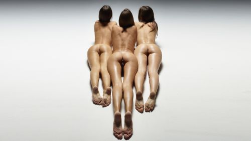 3 Nude Asses, Legs, Booty - Free Porn Background & Wallpaper