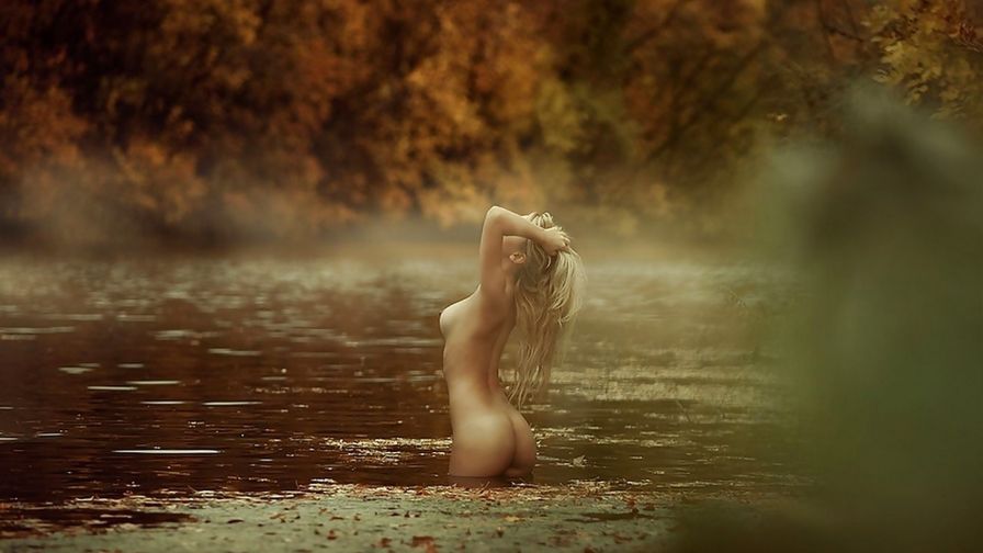 Sexy Nude Girl, Ass, Blonde, Water - Porn Desktop, Background Wallpaper