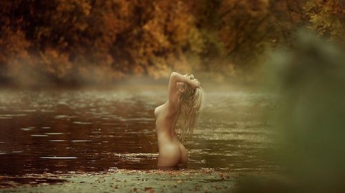 Sexy Nude Girl, Ass, Blonde, Water - Porn Desktop, Background Wallpaper