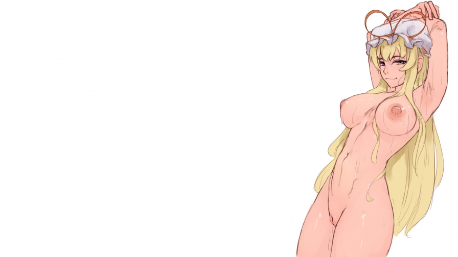 Blonde Hentai Anime Girl Desktop Wallpaper