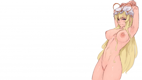 Blonde Hentai Anime Girl Desktop Wallpaper