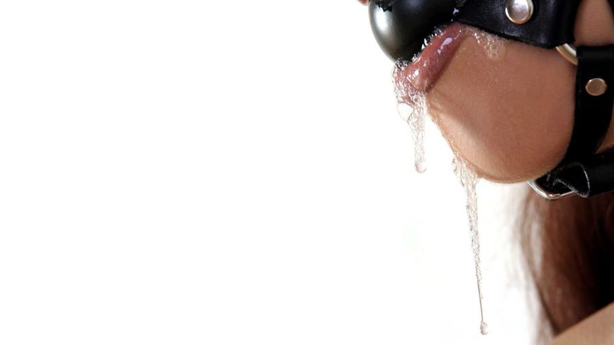 Bondage Porn Wallpaper - Leather Ball Gag