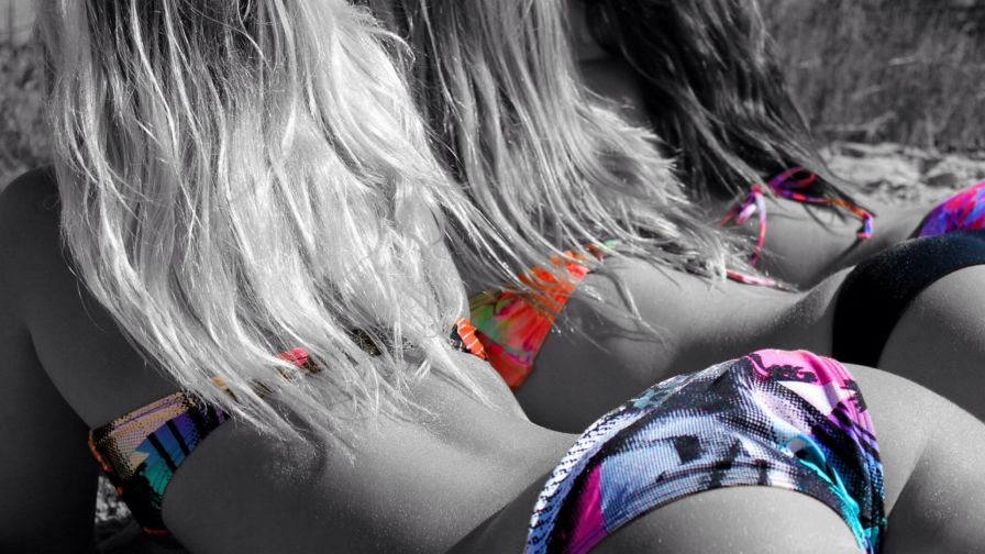Sexy Bikini Wallpaper, ass, colorful bikini