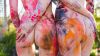 Two Girl Naked Lesbians & Nude Asses, Painted, Abstract - FREE porn wallpaper